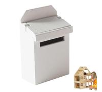 AwnsIMfreien Dollhouse Accessory, Miniature Mail Box Mini Wooden Flip Mailbox Dollhouse Decoration Model Accessory for Kids White, Miniature Wooden Mail Box