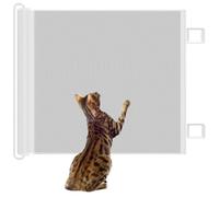 AwnsIMfreien Door Guard, 1 Pack Extendable Stair Gate, Auto-retractable Pet Door Guard, No-drill Mesh Gate For Cats & Dogs, White (51.18x30.71 Inch), Grid