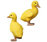 AwnsIMfreien Duck Figurine 2Pcs 4 Inch Realistic & Expressive Self-Standing Duck Statue Weather-Resistant Resin Decor for Shelf, Tabletop, Garden, Pond, Yard, Ornament