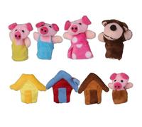 AwnsIMfreien Finger Puppets, Animal Finger Puppets, Little Pigs, 8PCS Mini Soft Plush Toddler, Cute