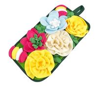 AwnsIMfreien Foraging Mat, Flower Snuffle Mat for Rabbits Guinea Pigs with Non-Slip Bottom, Interactive Feeding Toy for Bunnies Hedgehogs Small Pets (Colorful), Bunny Foraging