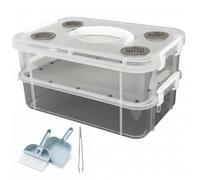 AwnsIMfreien Mealworm Breeding Kit, Transparent Critter Keeper, Regular, Plastic Terrarium