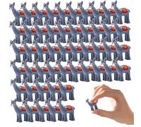 AwnsIMfreien Mini Donkey, 50Pcs Mini Donkey Figurines, Small Resin Animals Realistic Miniature Crafts Tiny Figurine Bulk for Garden Micro Landscape Decoration, Figurine