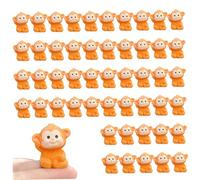 AwnsIMfreien Mini Figurines, 50Pcs Mini Resin Animals, Resin Monkey Wild Animal Figurines Fairy Garden Accessories for Moss Landscape DIY Terrarium Home Decor, Animals Bulk