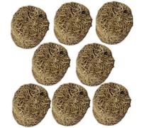 AwnsIMfreien Miniature Hay Bales 8Pcs Simulation Wooden DIY Decorative Hay for Crafts Faux Mini Bales for Dollhouse Toy Farm, Cylindrical,