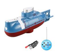 AwnsIMfreien Remote Control Submarine, Waterproof Simulation Submarine Toy for Kids, All-Directional Rc, USB Rechargeable Rc for Water Tank, Blue, Toy