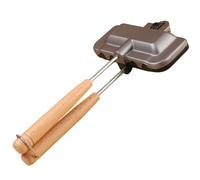 AwnsIMfreien Sandwich Press, Sandwich Maker Press 12x6in Aluminium Alloy Grilled Cheese Maker with Wood Handle Non-stick for Toasted Pies, Hot Dog, Omelets, Grilled Cheese