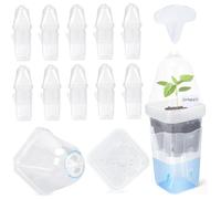 AwnsIMfreien Self Watering Planter, 12 Pack Self Watering Pots, Automatic Plant System with Humidity Domes & Wicks for Seedlings, Succulents, Cuttings - Small Nursery Pots with Drainage