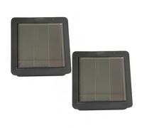 AwnsIMfreien Solar Light Replacement Top, 2-Pack Waterproof Square Panel with Warm White LED for Outdoor Solar Lamps, Replacement Light Parts for Garden Decor, Parts