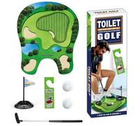 AwnsIMfreien Toilet Game, 1 Set Toilet Golf Practice Game Includes Putter Balls Putting Green Funny Mini Golf for Kids Men Dad Boyfriend Any Restroom