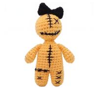 AwnsIMfreien Voodoo Doll, Handmade Crochet Decor, Yellow