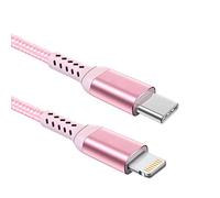 Awnuwuy 10FT Long iPhone USB-C to Lightning Cable [Apple MFi Certified] 20W 3A (max) USB C Power Delivery Fast Charge for iPhone 14 13 12 11 10 Max X XS XR 9 8, AirPods, iPad, Charging Cord Pink/Rose