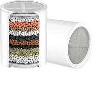 AWO 2 PACK Replacement Shower Filter Cartridge Compatible for WEAQUA & SparkPod High Pressure Showerhead,Multi Stage Shower Filtration Systems for Hard Water Reduces Chlorine and Harmful Substance