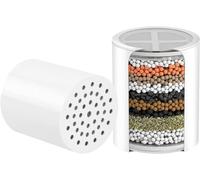 AWO 2 PACK Replacement Shower Filter Cartridge Compatible with SR SUN RISE Fixed Showerhead,Multi Stage Shower Filtration Systems for Hard Water Reduces Chlorine,Fluoride and Harmful Substance