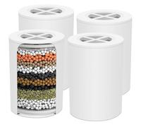 AWO 4 Pack A-01 Replacement Shower Filter Cartridge Compatible with Afina Filtered Showerhead,Multi Stage Shower Filtration Systems for Hard Water Reduces Chlorine,Fluoride and Harmful Substance