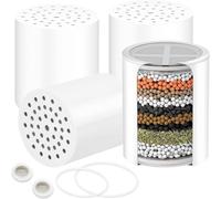 AWO 4 Pack Replacement Shower Filter Cartridge Compatible with Aqua Bliss SF100 & SF220 Showerhead,Multi Stage Shower Filtration Systems for Hard Water Reduces Chlorine,Fluoride and Harmful Substance