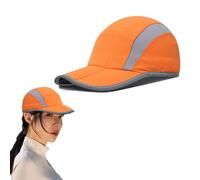 AWOCAN UPF 50+ Reflective Foldable Baseball Cap Sun Protection Mesh Sports Cap Quick Dry Portable Hat Running Hat for Men Women (UK, Alpha, One Size, Orange)