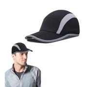 AWOCAN UPF 50+ Reflective Foldable Baseball Cap Sun Protection Mesh Sports Cap Quick Dry Portable Hat Running Hat for Men Women (UK, Alpha, One Size, Black)