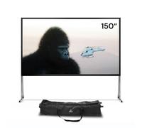 AWOL VISION 150" Folding Outdoor Projector Screen with Stand - 1.3dB Peak Gain, Wrinkle-Free Outdoor Movie Screen, Portable Projector Screen for UST, Short & Long Throw 4K Projectors (MW-PF150)