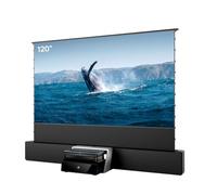 AWOL VISION LTV-3000 Pro 4K 3D RGB Ultra Short Distance Projector&ALR Cinematic Screen Projector&120" Smart All-in-One UST Projector Cabinet Bundle