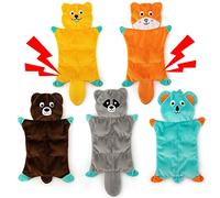 AWOOF No Stuffing Squeaky Dog Toys Indestructible Dog Toys for Large Medium Small Dogs Tough Interactive Dog Toys for Boredom Variety with Animals or Fruits Durable Birthday Christmas Dog Toys Gift