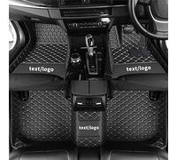 Awotzon Car Floor Mats, Made to Measure, Suitable for KIA, Breathable, Waterproof, Durable Polyester All-Weather Floor Mats for Cars,Right Hand Drive(Black Beige)