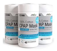 AWOW Professional Cpap Wipes | 186 Unscented Cotton Cpap Mask Wipes | Perfect for Your Cpap Accessories Kit