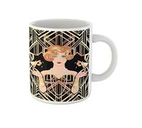 Awowee Coffee Mug Female Hand Holding Cocktail Glass Splash 1920 Vintage 11 Oz Ceramic Tea Cup Mugs Best Gift Or Souvenir For Family Friends Coworkers