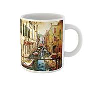 Awowee Coffee Mug Oil Amazing Venice in Painting Famous Italian Paint Vintage 11 Oz Ceramic Tea Cup Mugs Best Gift Or Souvenir For Family Friends Coworkers