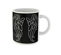 Awowee Coffee Mug Rhinestone Angel Wings Diamond Sequin Sparkle Fantasy Swan Tattoo 11 Oz Ceramic Tea Cup Mugs Best Gift Or Souvenir For Family Friends Coworkers