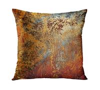 Awowee Cushion Cover 45x45cm Brown Rust Colorful Metal Rusty Steel Iron Structure Wall Home Decor Throw Pillow Cover Square Pillowcase for Bed Sofa 18x18 inches