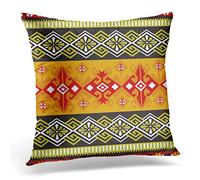 Awowee Cushion Cover 50x50cm/20x20inches Abstract Geometric Ethnic Tribal Bohemian African American Antique Aztec Home Decor Throw Pillow Cover Square Pillowcase for Bed Sofa