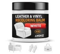 AWOWZ Leather Recoloring Balm - Scratch Repair & Color Restore Kit for Faded Leather, Couch & Car Seats - 10OZ Leather Restorer Balm for Furniture, Auto Interior, Vinyl, Accessories (White)