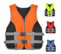 Awoyep Life Jacket Adult Swim Vest: Lifejacket Buoyancy Vest with Whistle Womens Mens Adjustable Swim Vest Aid 25-110 kg for Snorkelling Vests Water Sports Surfing Boating Fishing(Orange,M)