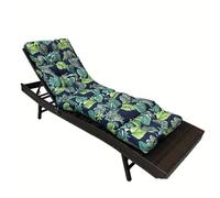 Awoyep Sun Lounger Replacement Cushion: Thick Garden Sunlounger Cushions Waterproof Non Slip with Ties 183x53x10 cm Modern Seat Pads for Indoor Outdoor Patio Reclining Chair (Flower2)