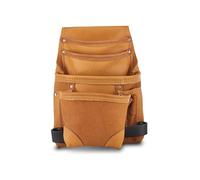 AWP Classic Leather Tool Pouch, Crafted from Premium Top-grain Leather, Compatible with Work Belts Up to 3 Inches Wide, Tool Belt Accessory, Tan