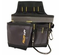 AWP Mini Carpenter Tool Pouch | Water-Resistant Tool Organization Pouch for Work Belts | Metal Belt Clip Attachment | Gray