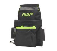 AWP TrapJaw Carpenter Tool Pouch | Tiered 9 Pocket Design with Steel Hammer Loop | Black