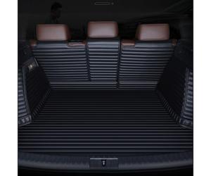 AWPF Car Boot Liner for BMW X1 U11 U12 2023-2025, Tailored Car Leather Full Coverage Trunk Mat-Trunk Mat Protector, Scratch-Resistant Foldable Interior Accessories,A-Black