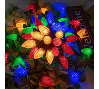 AWQ 100LED 81 FT C9 Christmas String Lights Plug in Fairy Twinkle String Lights 8 Modes Timer Function Waterproof Extendable for Indoor Outdoor Wedding Party Christmas Decoration (100, Multicolor)