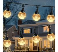 AWQ 20 LED 41FT Globe Ball String Lights, G40 Crystal Bubble Ball Fairy String Lights Plug in with 11 Modes, Timer & Memory Function Extendable for Indoor Outdoor Christmas Home Decor (20)