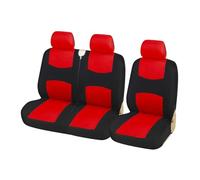 Awqmx Car Seat Covers Universal 2+1Heavy Duty Fabric Van Seat Covers Fits Most Vans-Single&Double Car Seat Covers For Vauxhall Vivaro For Transit(RED)