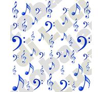 AWS Music Note and Keys Package, Blue, Vinyl Water Transfer Decals for Nail Art