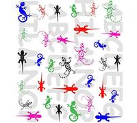 AWS set Water decals Gecho geko geko geckos Nail Art Water transfer stickers Sheet of stickers transfer color Decal Lizard lizard tattoo (multicolor)