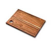 AWSE Premium Acacia Wood Cutting Board, Natural, Rectangular with Juice Groove, 32.5x22.5x1.5 cm, for Bread, Meat, Vegetable Chopping