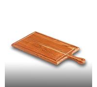 AWSE Wooden Cutting Board, Natural Acacia Wood, Kitchen Chopping Board with Handle, 42x20x1.6 cm, Premium Artisan Crafted, Heat Resistant, Smooth Finish