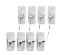 AWSGHLF 4pcs Window Door Locks with Keys - Security Cable Lock 180 Degree Rotatable Window Restrictor Locks Childproof Easy to Install for Window/Refrigerator/Drawer/Door