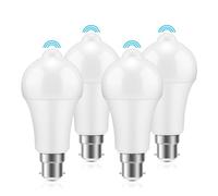 AWSGHLF LED Smart Motion Light Bulbs - 4 Pack B22 Motion Sensor LED Bulbs 12W Cool White 6000K PIR Light Sensor Bulb for Stairs, Garage, Corridor, Walkway, Yard, Hallway, Patio, Carport