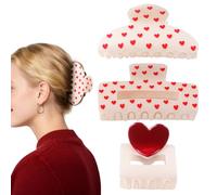 AWSOLAR 3PCS Hair Clips, Claw Clips, Valentine's Day Claw Clip Gift Idea for Her