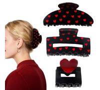 AWSOLAR 3PCS Hair Clips, Claw Clips, Valentine's Day Claw Clip Gift Idea for Her